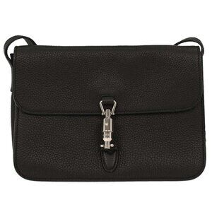 Gucci Black Leather Jackie Flap Shoulder Bag 362971 000926 186967